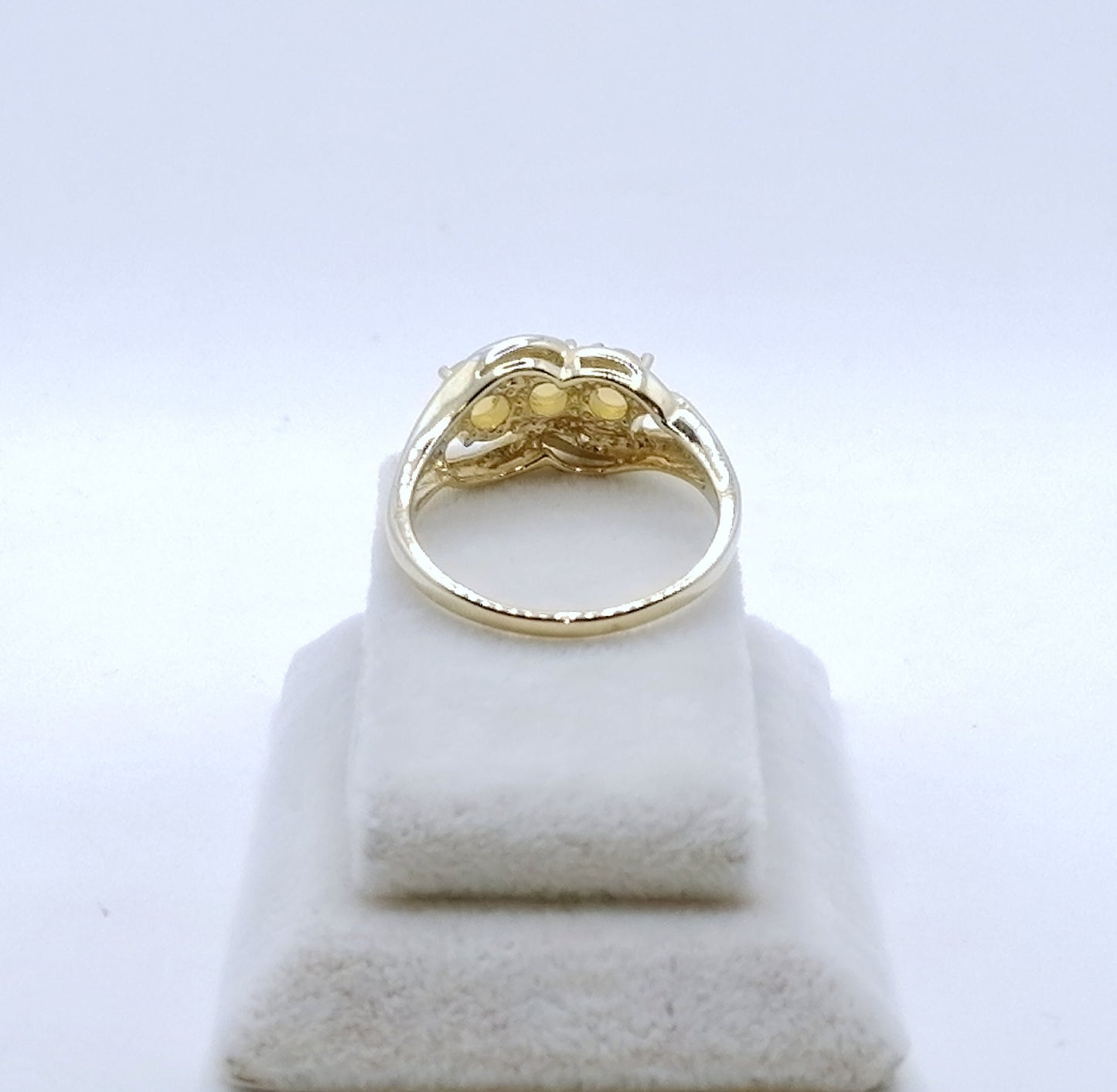 Ring Gold 375er mit Afrikanischen Opalen Gr. 60