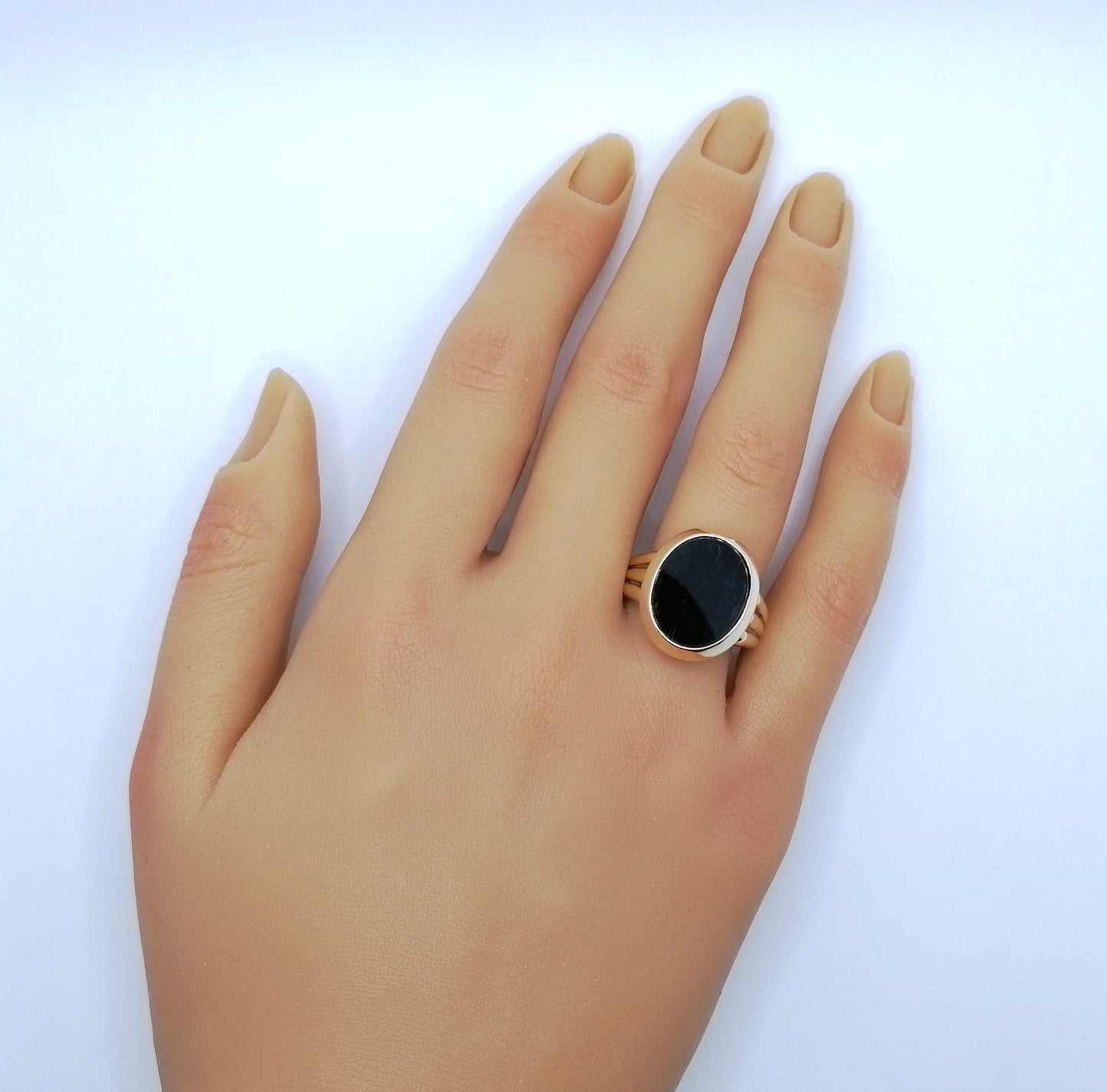 Ring Gold 333er mit Onyx Platte