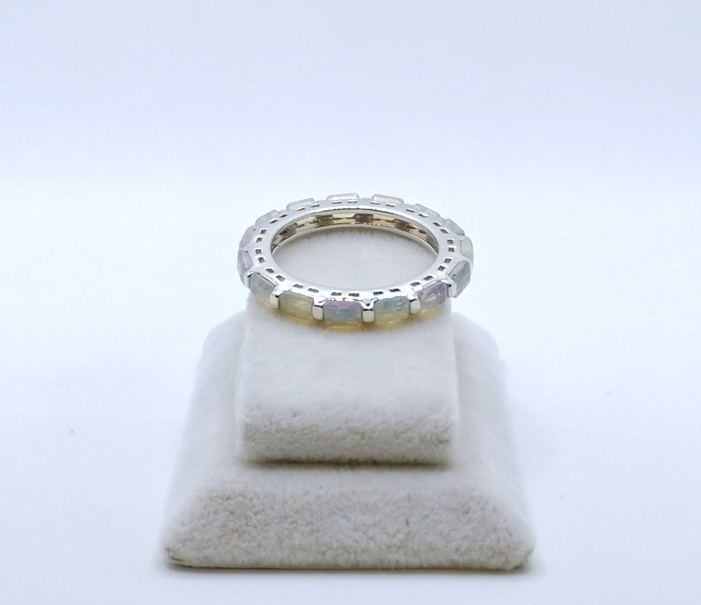 Ring Silber 925er mit Äthiopischen Welo Opalen Gr. 60