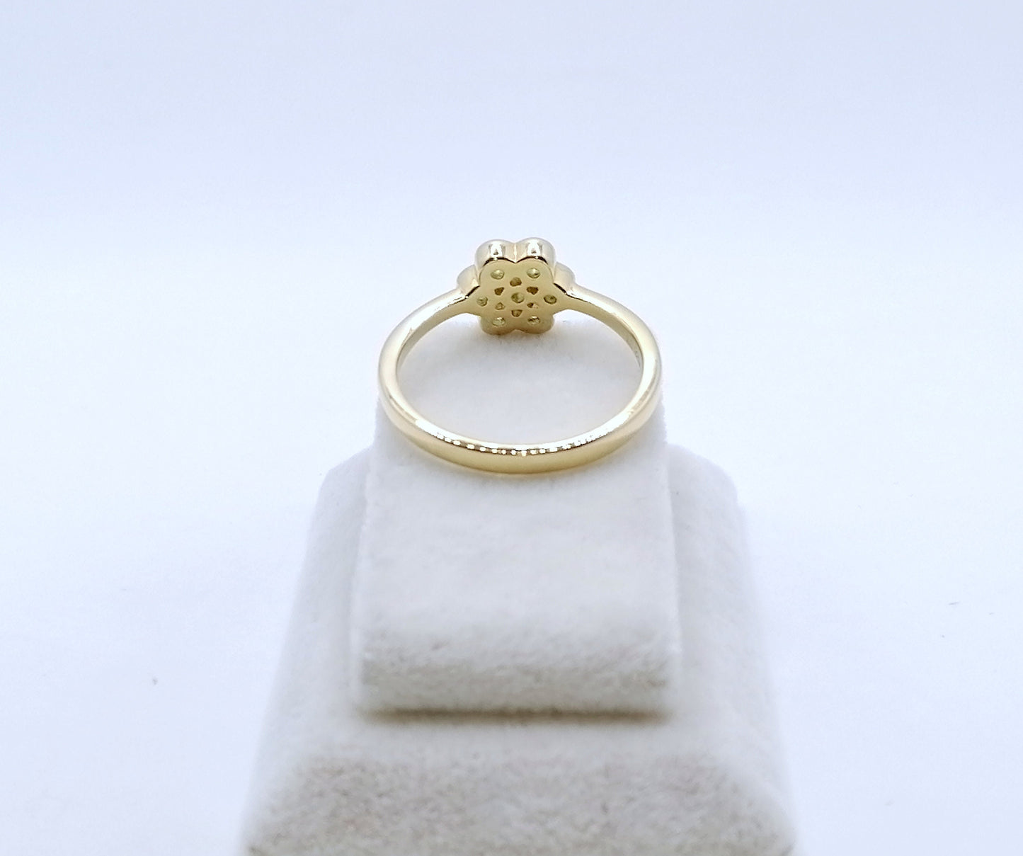 Ring Silber 925er Vergoldet mit Smaragd Edelsteinen Gr. 60