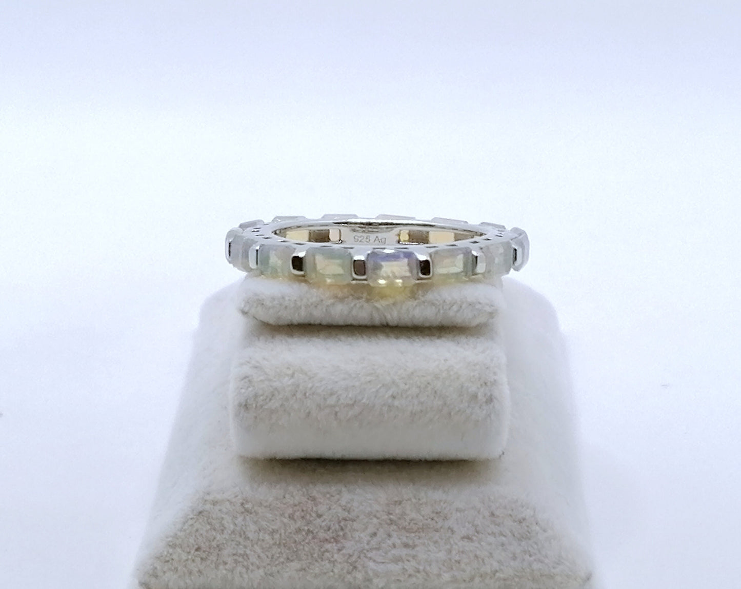 Ring Silber 925er mit Äthiopischen Welo Opalen Gr. 60
