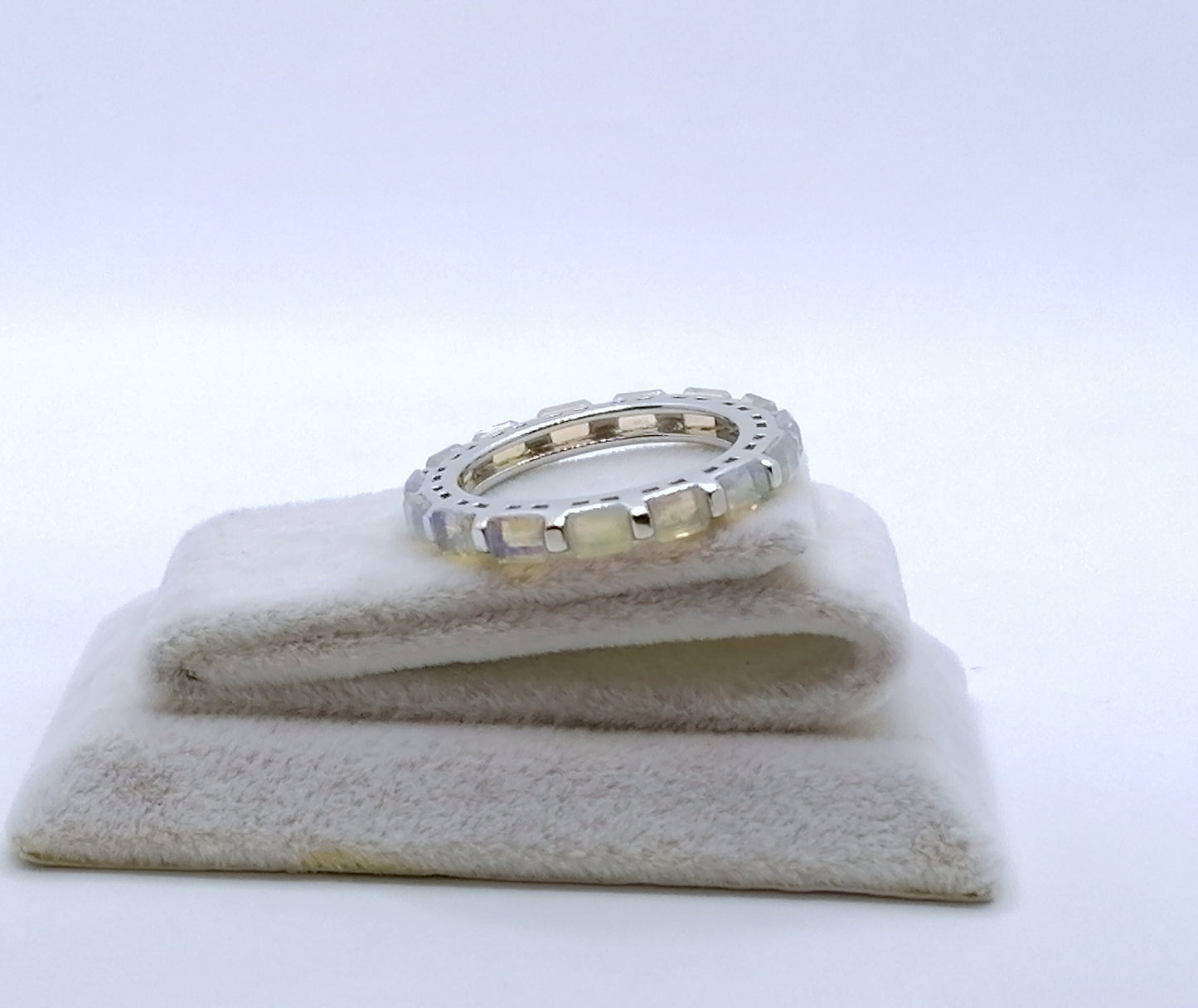 Ring Silber 925er mit Äthiopischen Welo Opalen Gr. 60