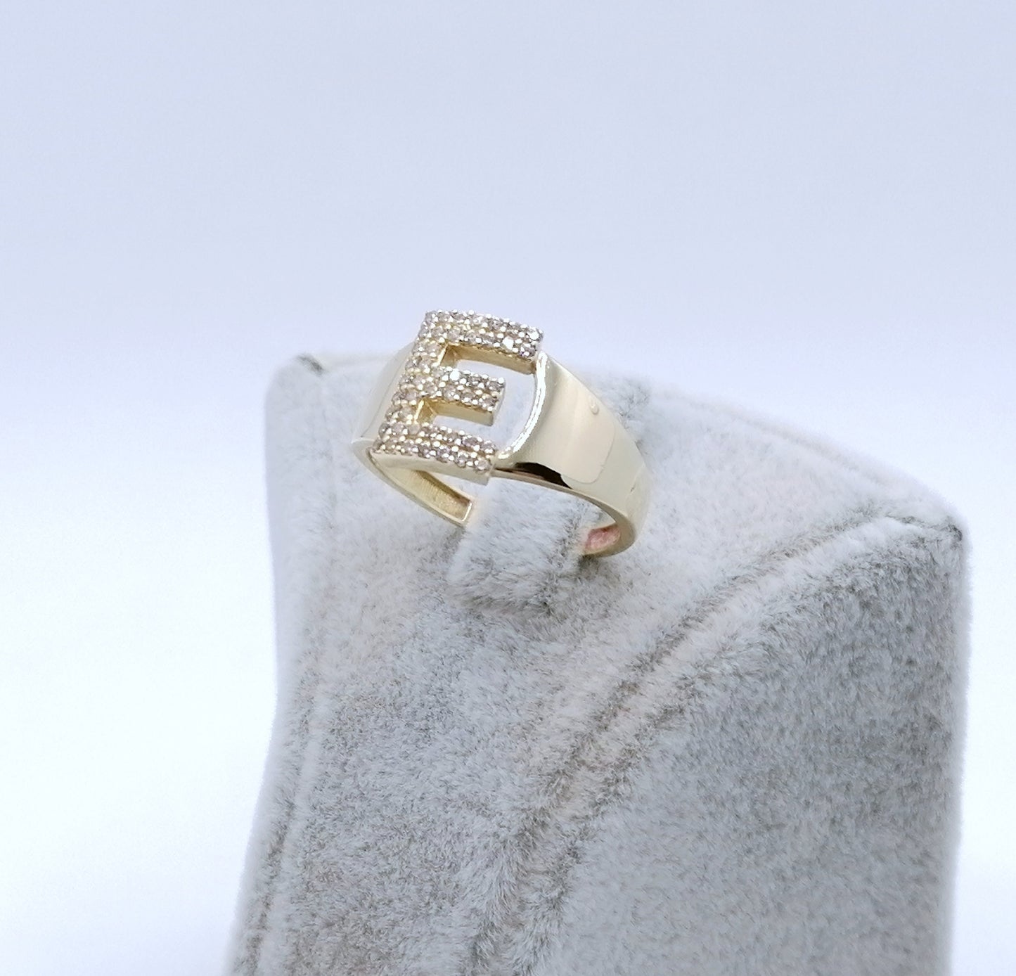 Ring Gold 585er mit Zirkonia Buchstabe E Gr. 55