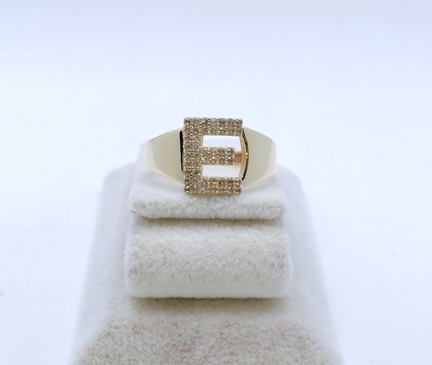 Ring Gold 585er mit Zirkonia Buchstabe E Gr. 55