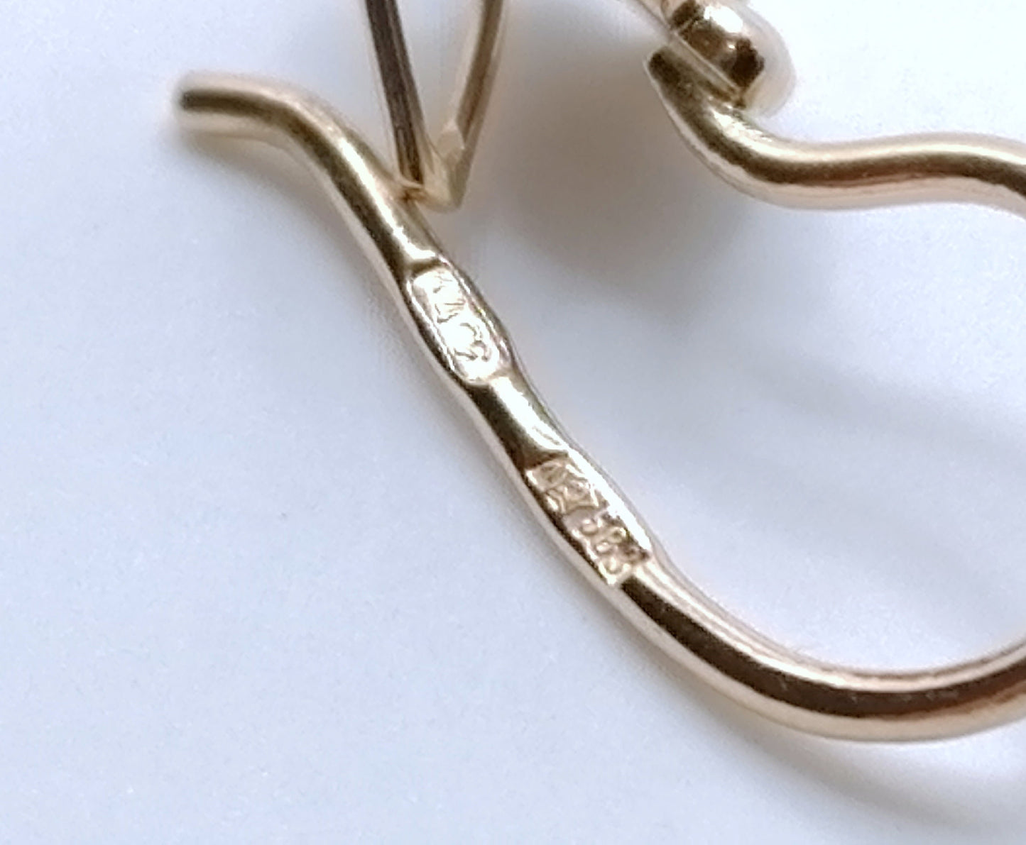 Ohrringe Gold 583er UdSSR Sowjet Ohrhänger