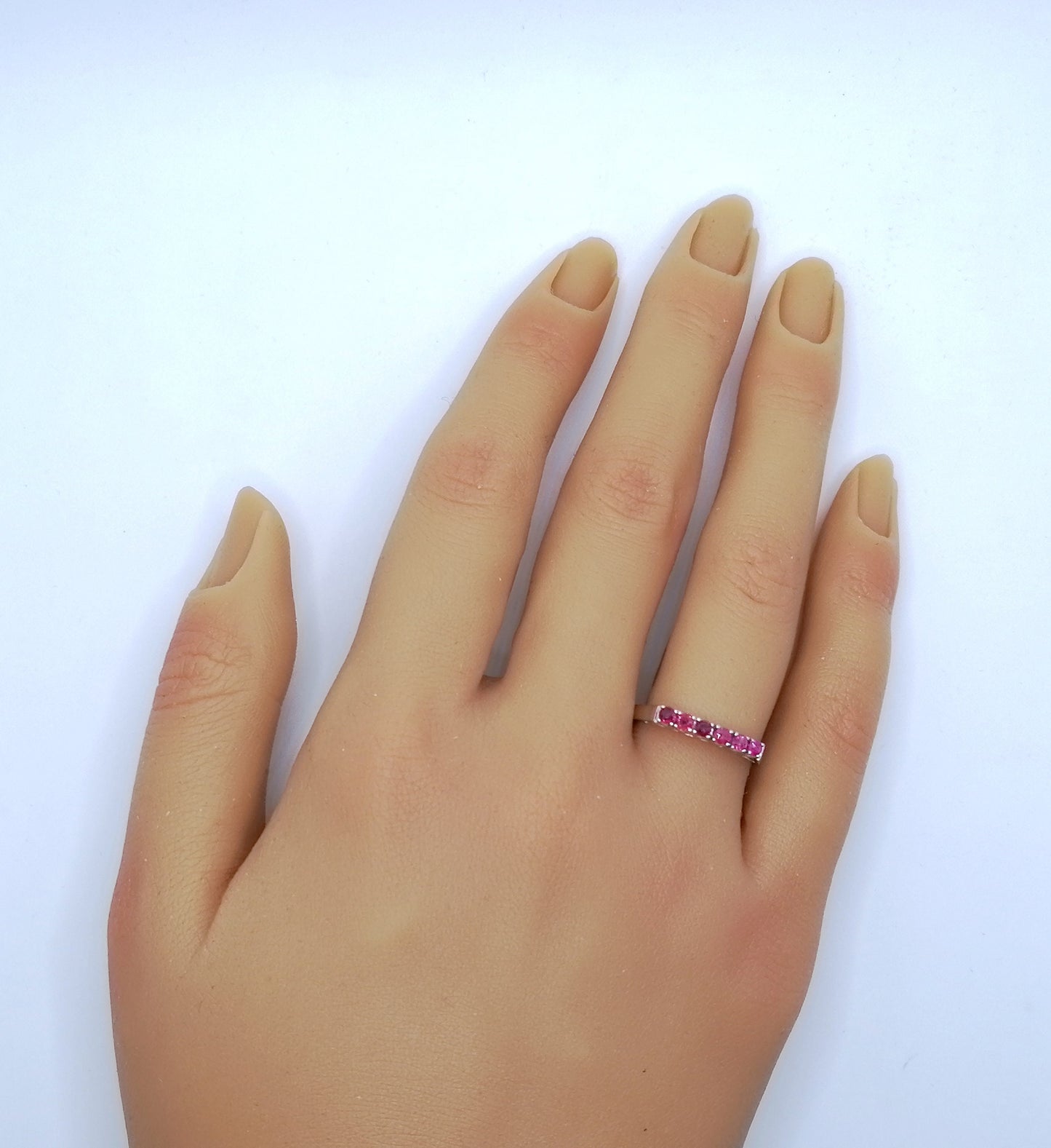 Ring Gold 585er mit Spinell Edelsteinen Weißgold Damenring Gr. 53