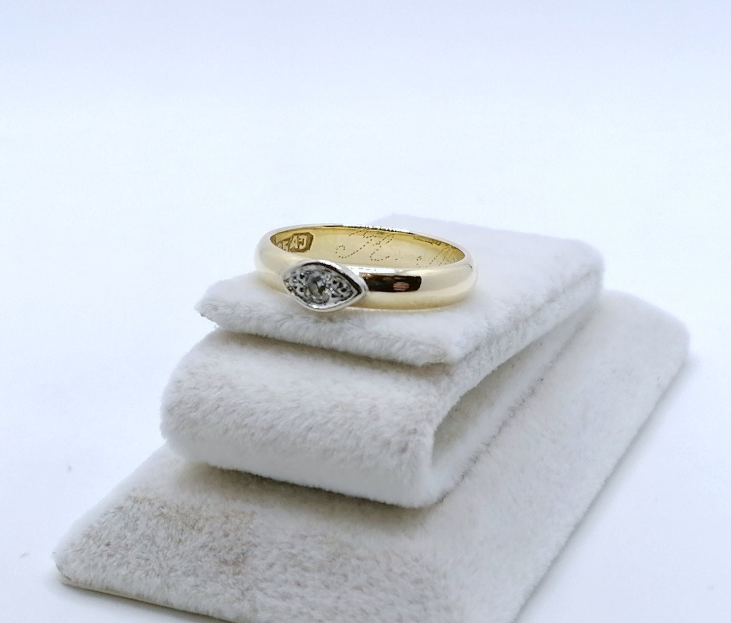 Ring Gold 585er mit 0,035ct Brillant Solitär Goldring Gr. 50