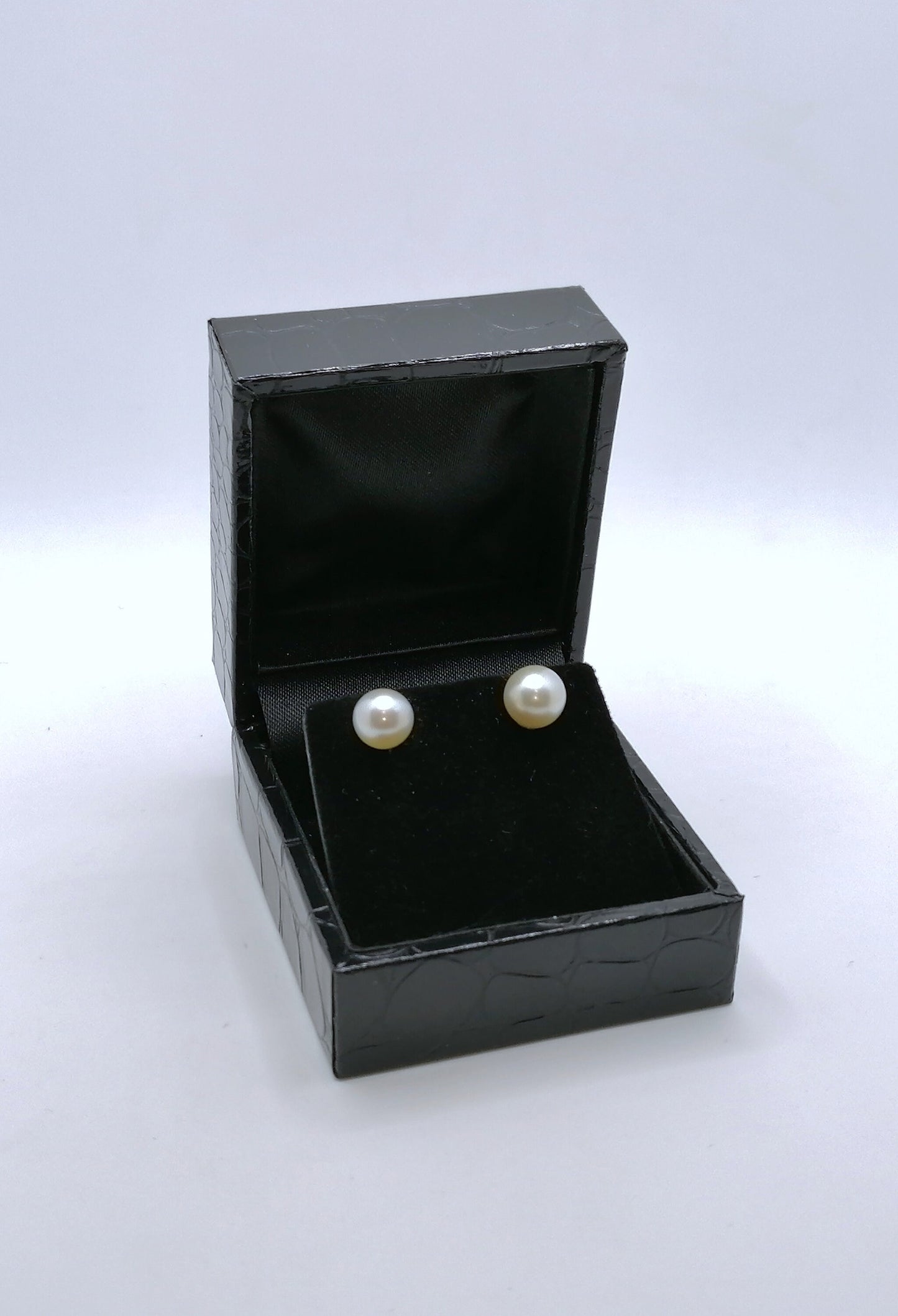 Ohrringe 585er Weißgold Perlen Ohrstecker