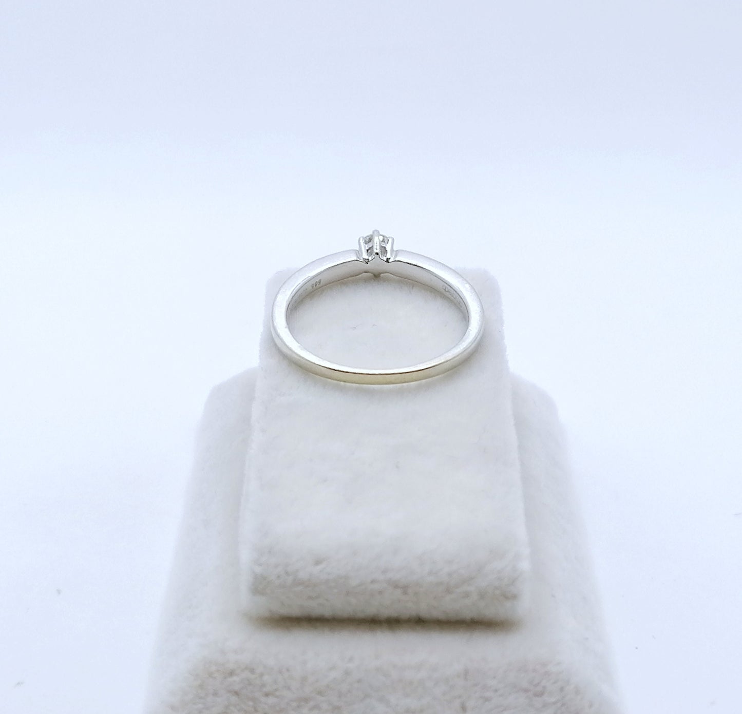 Ring Gold 585er mit lupenreinem Brillant Weißgold Solitärring Gr. 53