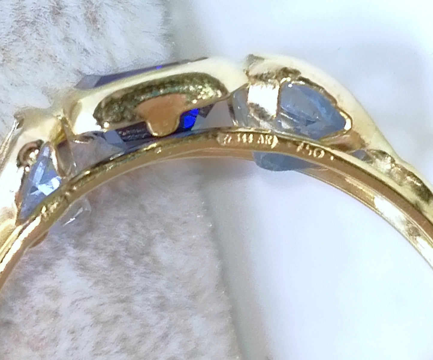 Ring Gold 750er mit Spinell Edelsteinen Damenring Gr. 54
