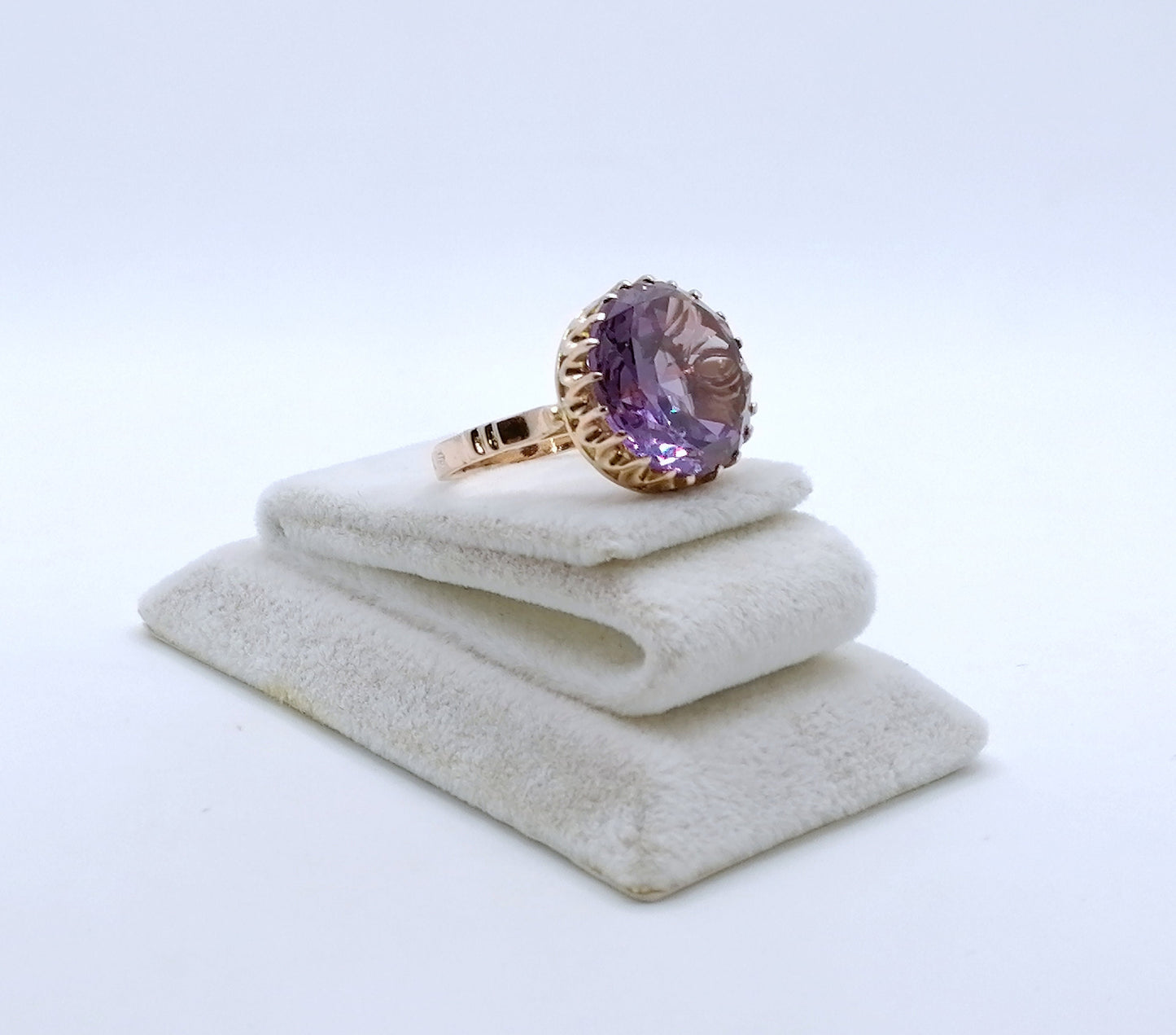 Ring Rotgold 585er Sowjet UdSSR Goldring mit Alexandrit Gr. 53