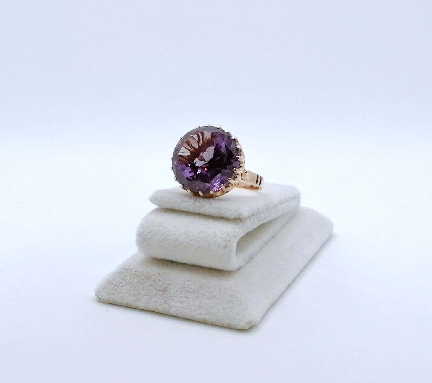 Ring Rotgold 585er Sowjet UdSSR Goldring mit Alexandrit Gr. 53