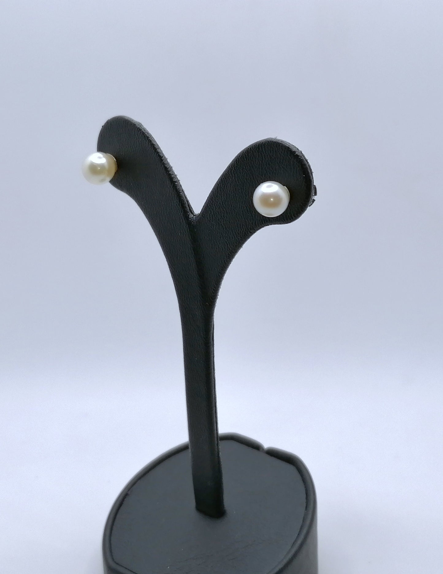 Ohrringe 585er Weißgold Perlen Ohrstecker