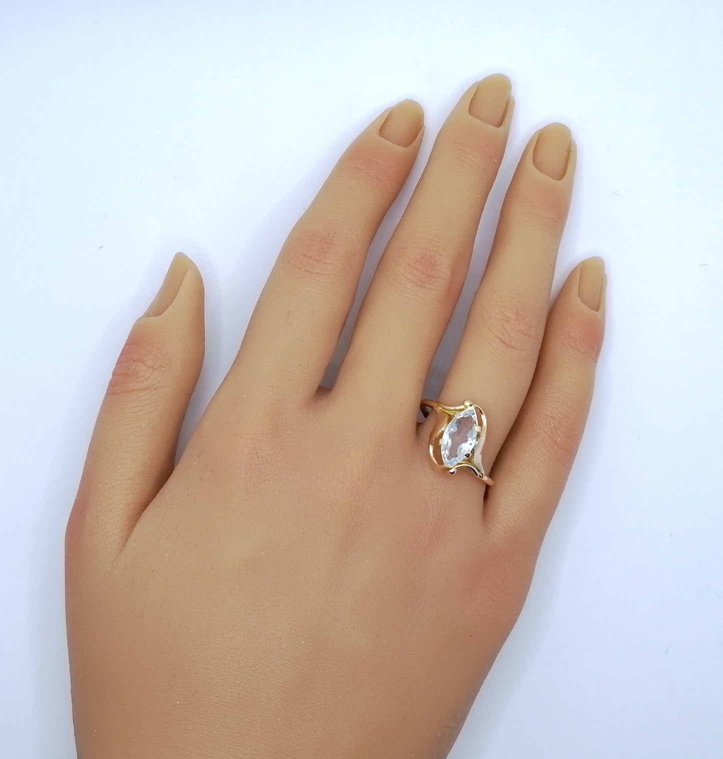 Ring Gold 585er mit Aquamarin Gr. 61