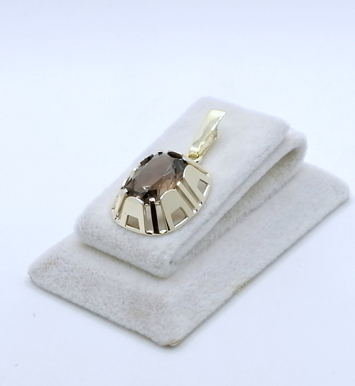 Anhänger Gold 333er mit Rauchquarz