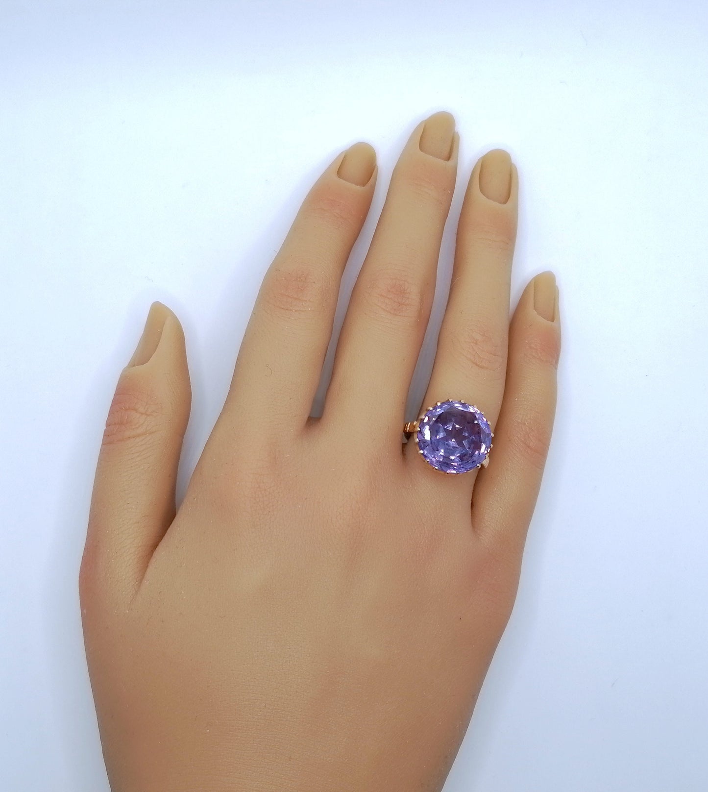 Ring Rotgold 585er Sowjet UdSSR Goldring mit Alexandrit Gr. 53