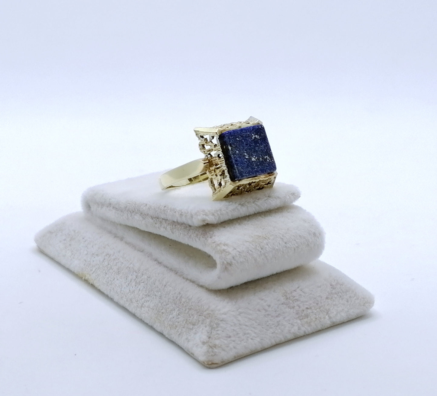 Ring Gold 585er Lapislazuli Siegelring Gr. 54