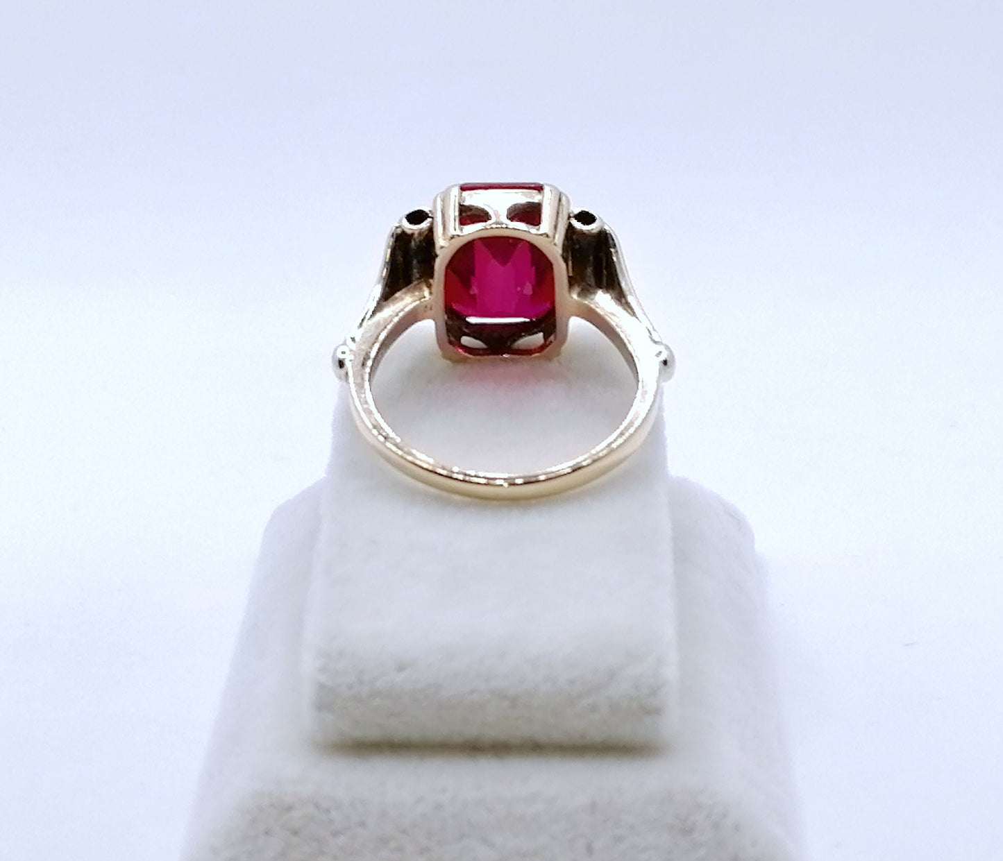 Ring Gold 585er mit Rubin Edelstein Gr. 55