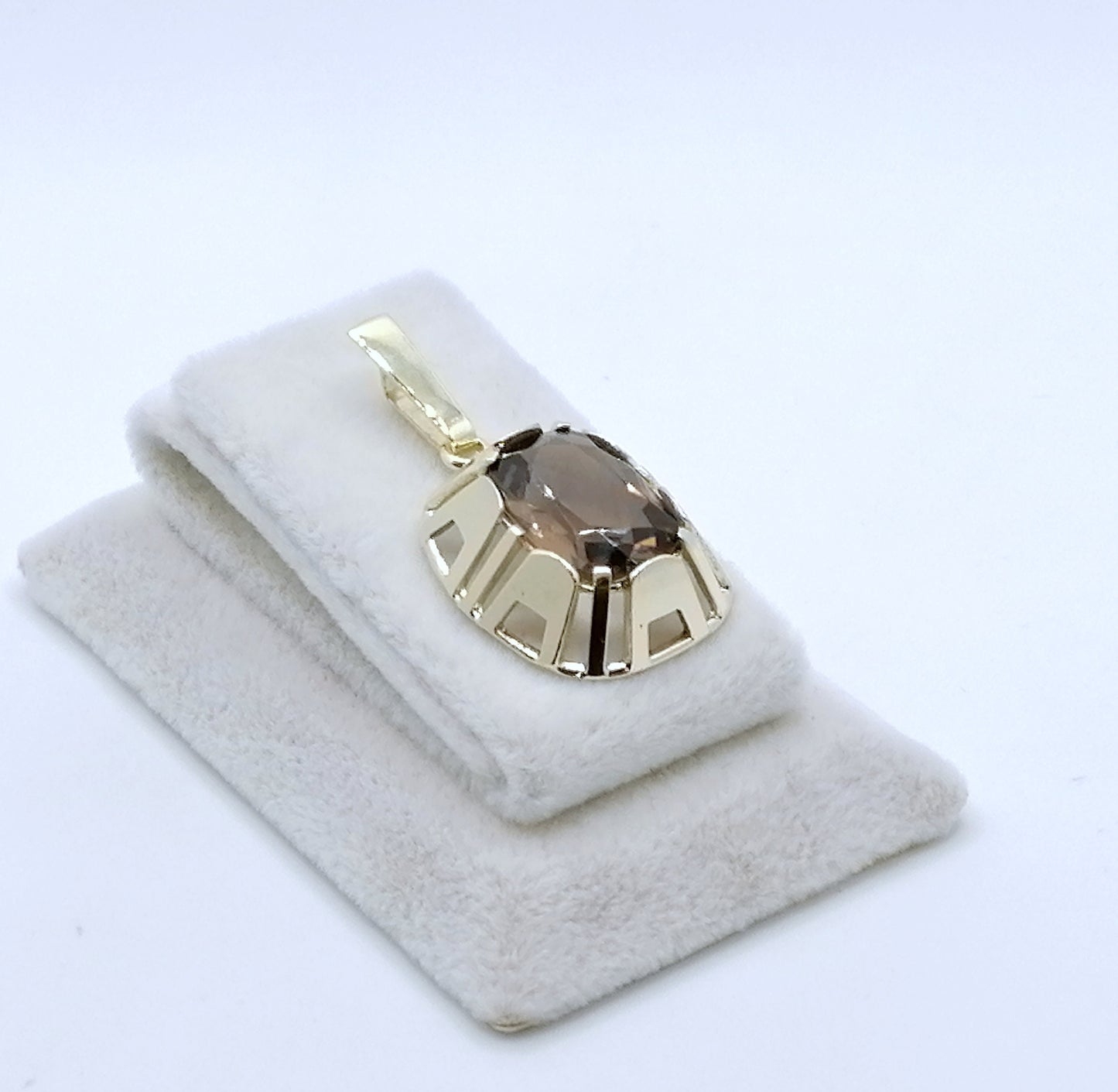 Anhänger Gold 333er mit Rauchquarz