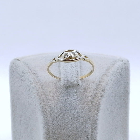 Ring Gold 585er Artdeco Brillanten Altschliff Gr. 57