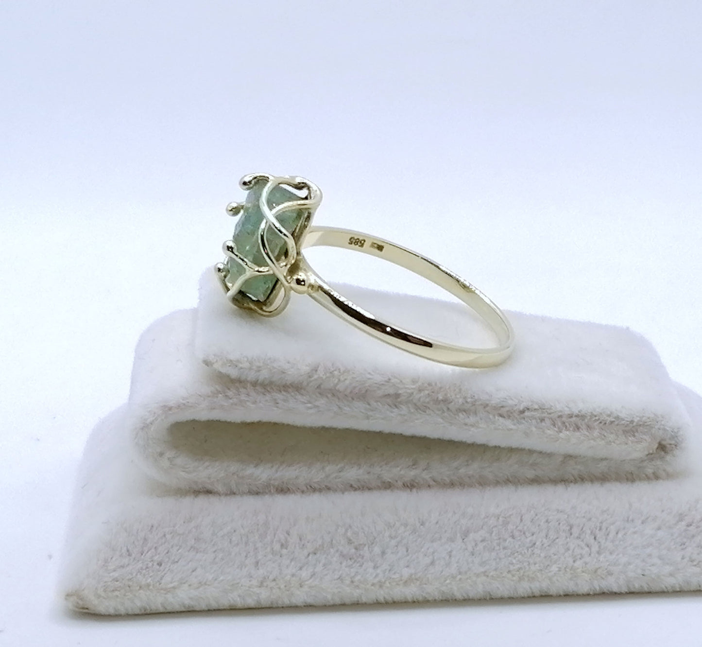 Ring Gold 585er mit Aquamarin Gr. 64