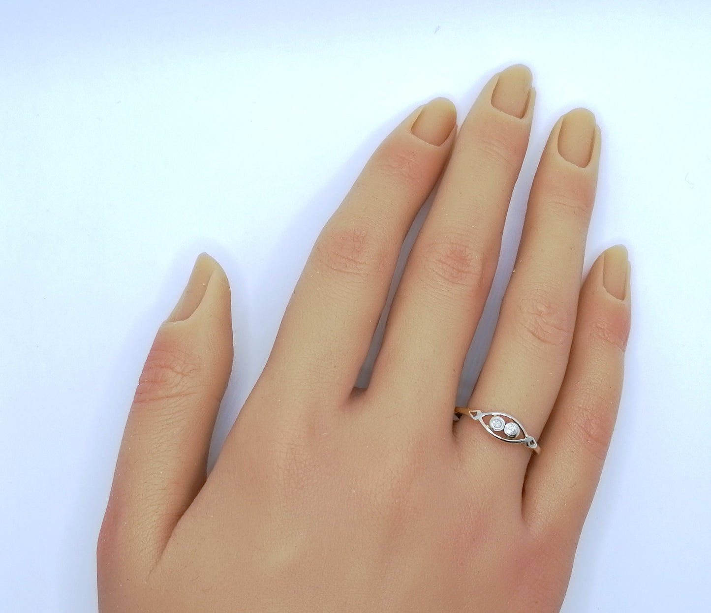 Ring Gold 585er Artdeco Brillanten Altschliff Gr. 57