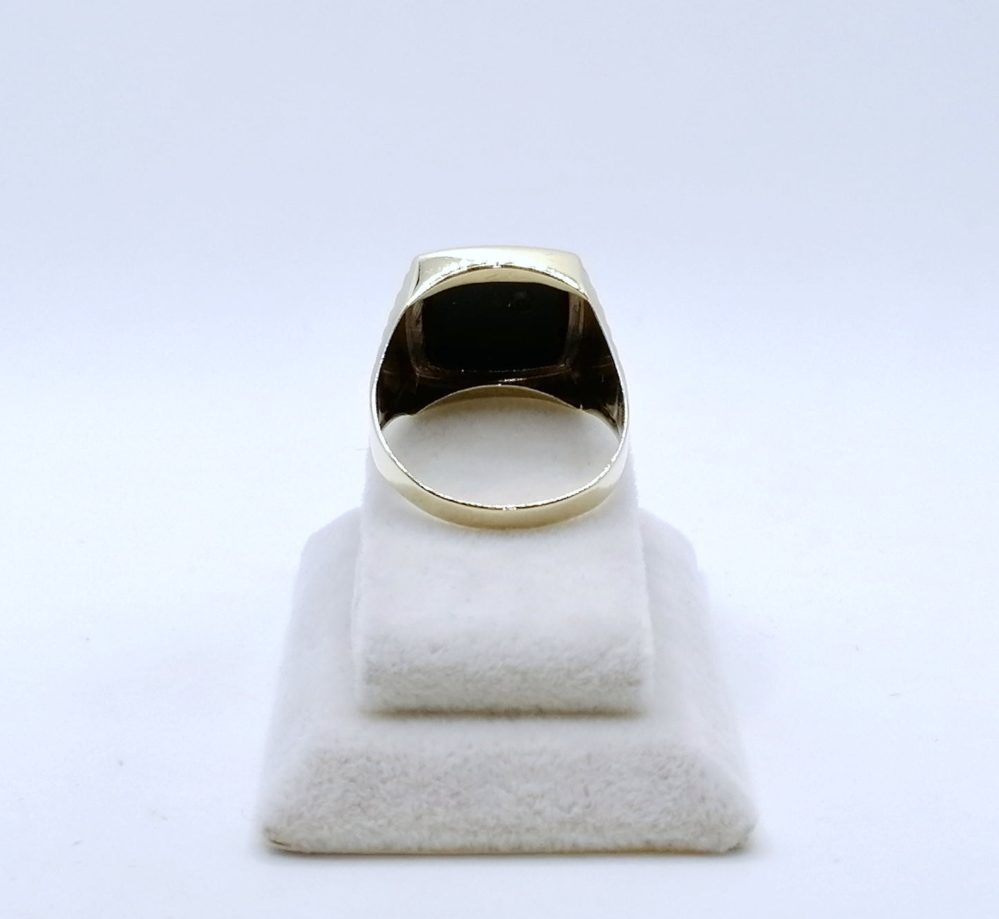 Ring Gold mit Onyx Stein und Diamantsplitter Gr. 66