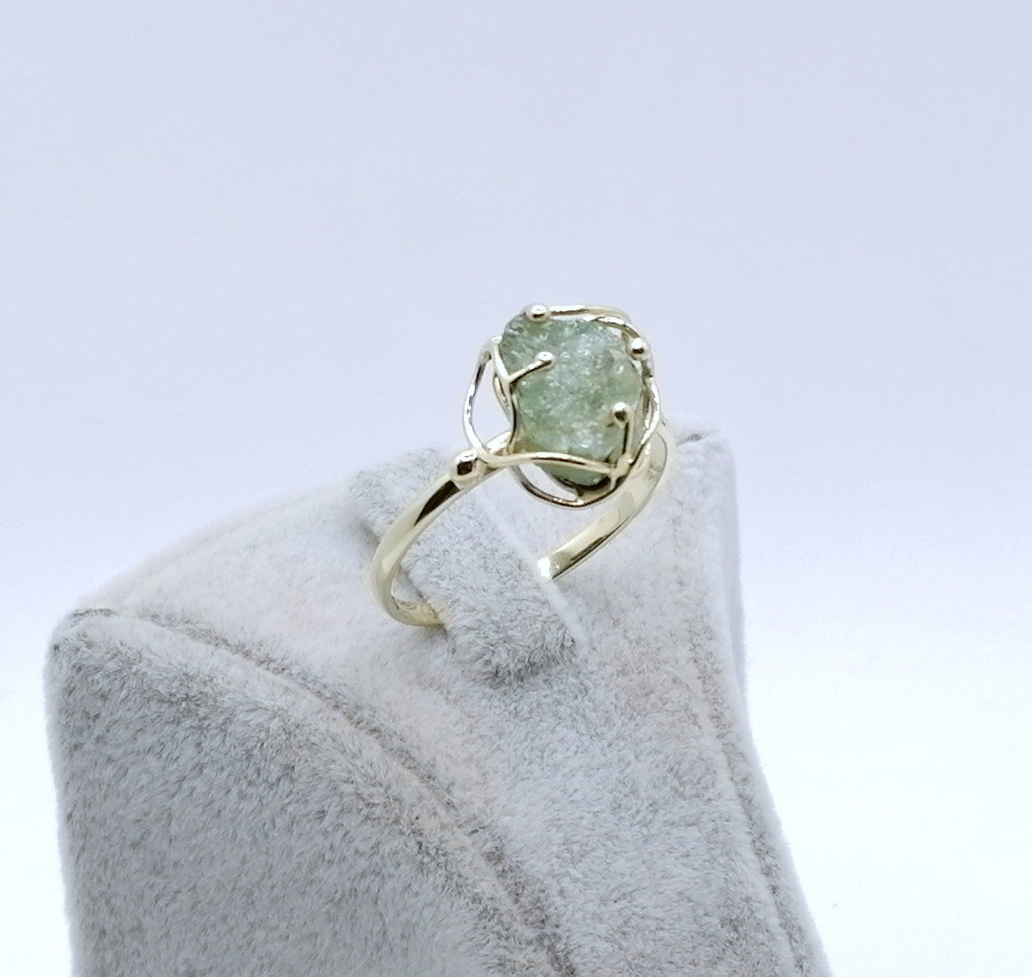 Ring Gold 585er mit Aquamarin Gr. 64