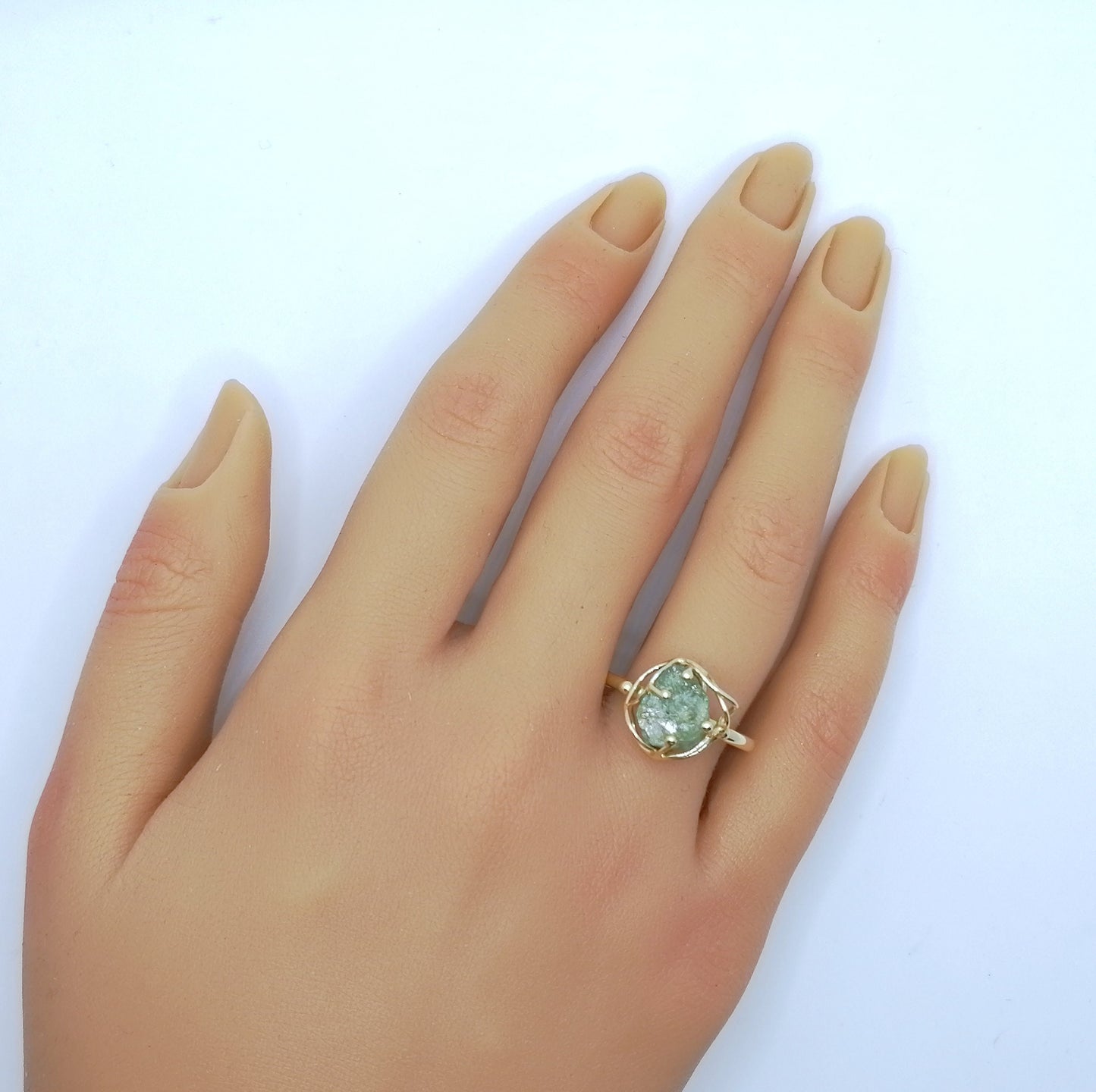 Ring Gold 585er mit Aquamarin Gr. 64