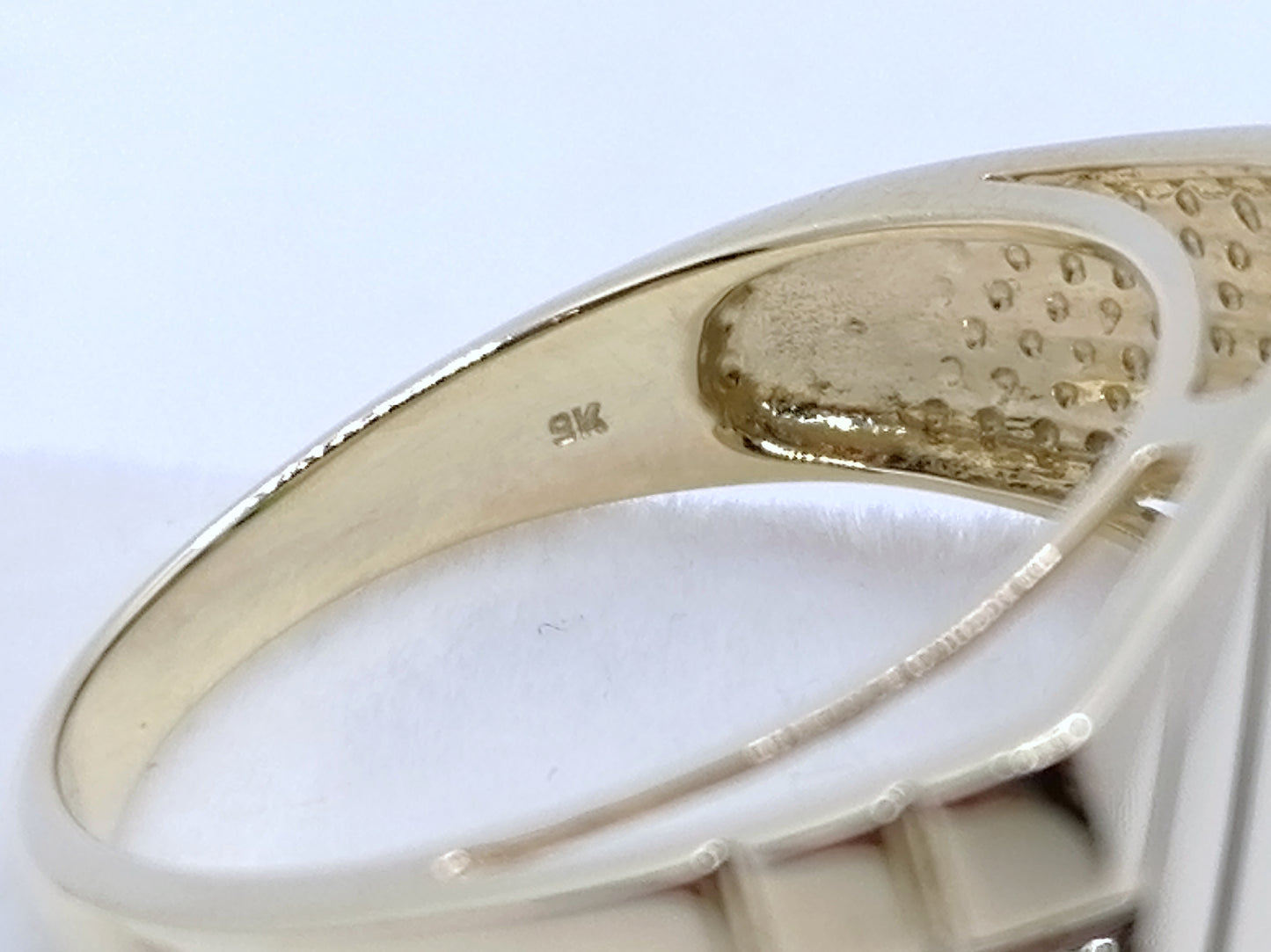 Ring Gold 375er mit Diopsid Siegelring Gr. 63
