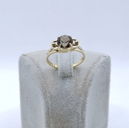 Ring Gold 585er mit Rauchquarz Gr. 60