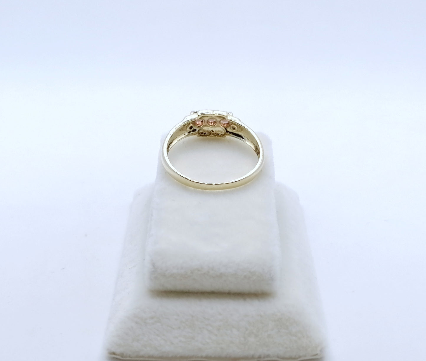 Ring Gold 375er mit Spinell und Diamantsplitter Gr. 57