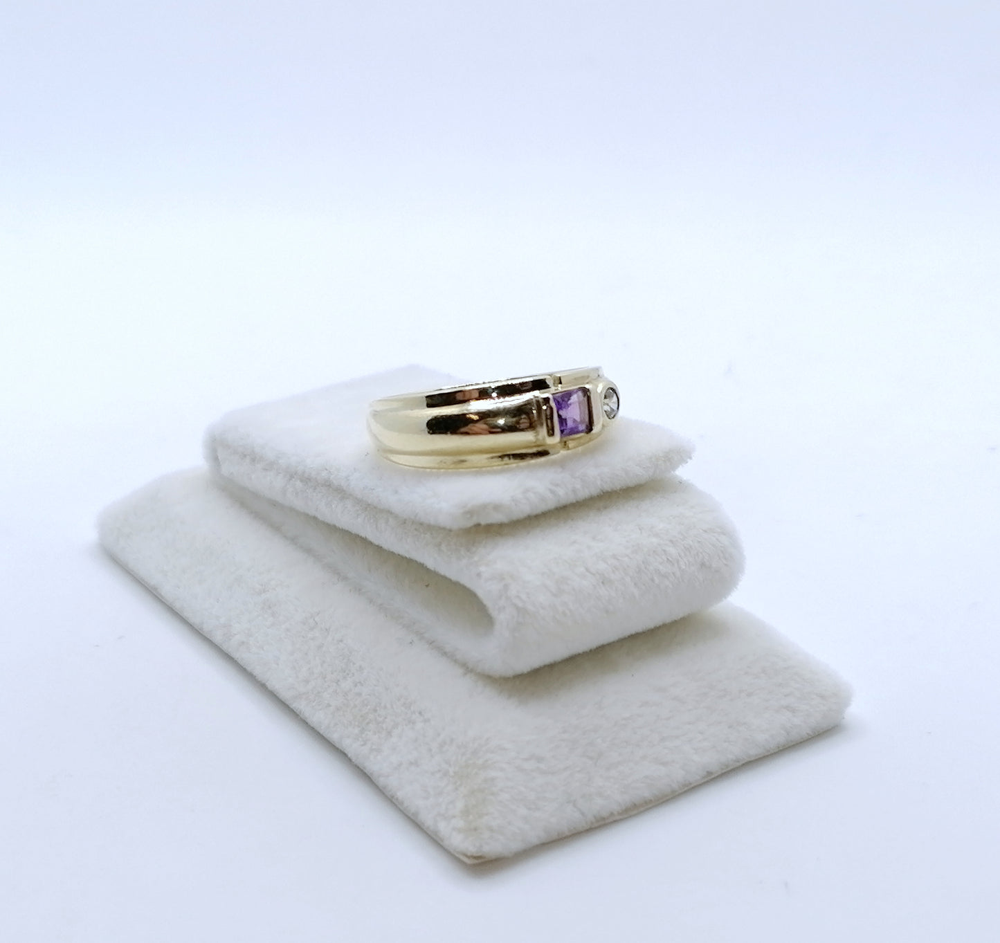 Ring Gold 333er mit Amethyst und Zirkonia Gr. 54