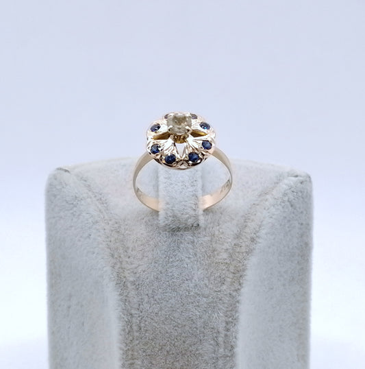 Ring Rotgold 585er mit Spinell Gr. 58