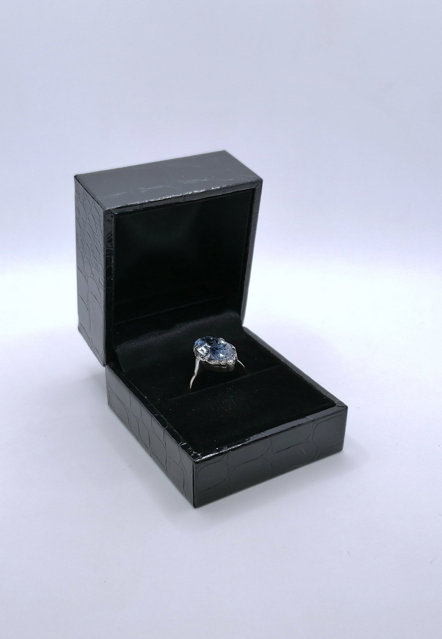Ring Gold 333er und Silber Art Deco Spinell Damenring Gr. 53