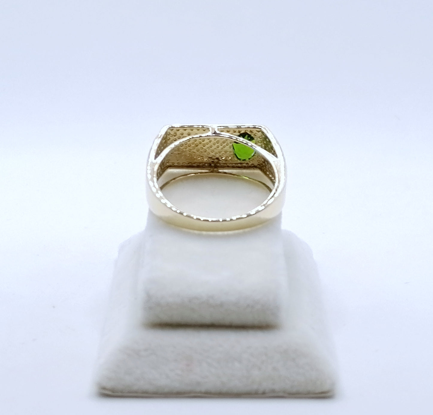 Ring Gold 375er mit Diopsid Siegelring Gr. 63