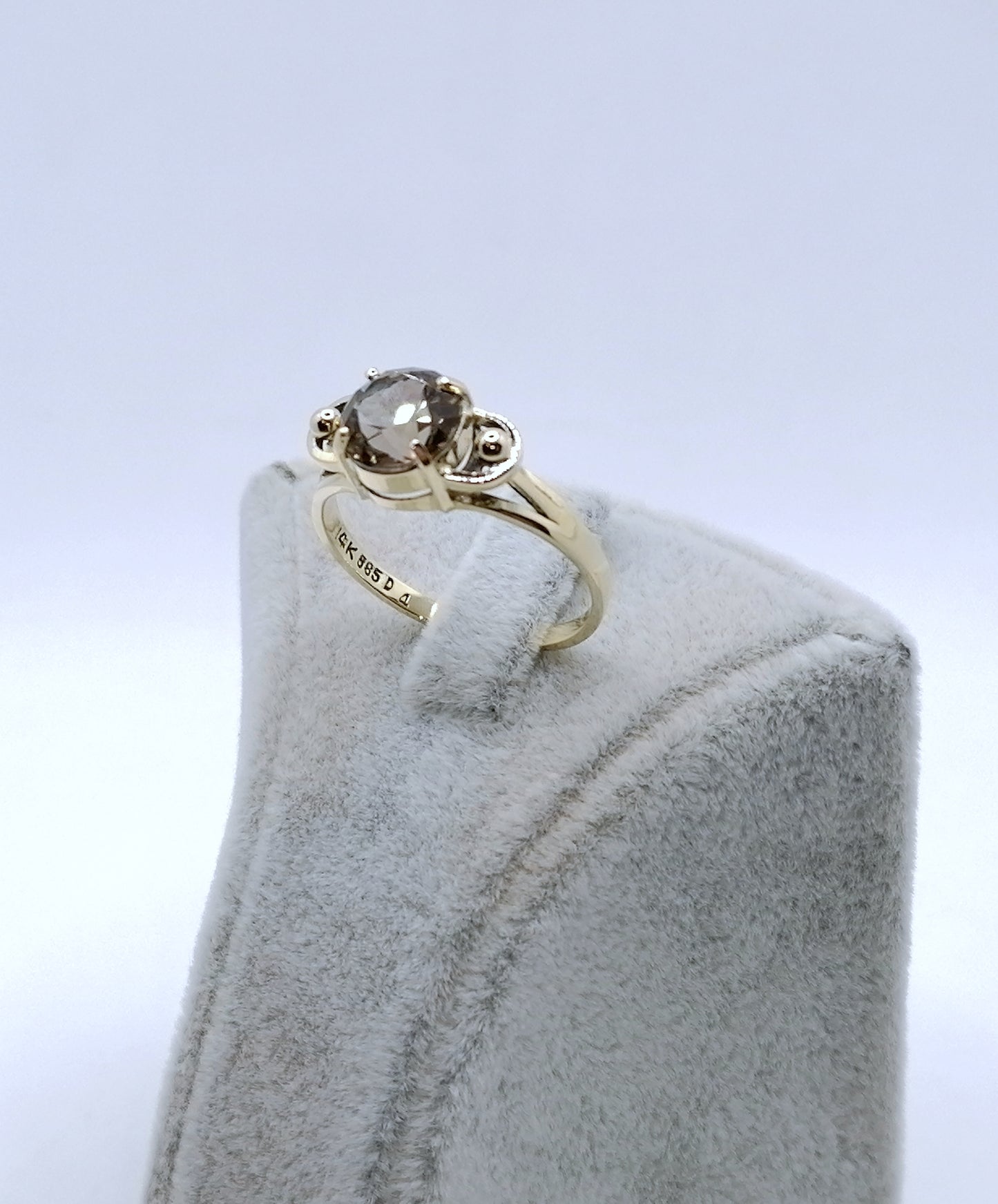 Ring Gold 585er mit Rauchquarz Gr. 60