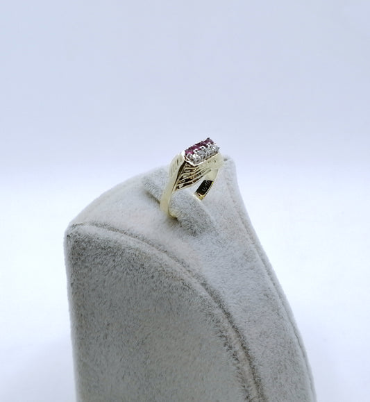 Ring Gold 585er mit Rubinen und Brillanten Gr. 50