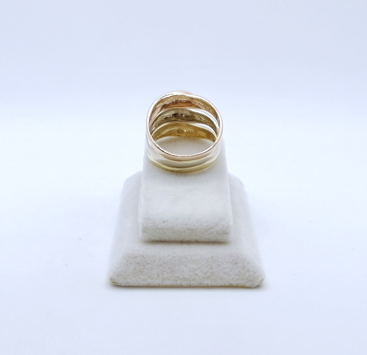 Ring Gold 585er Tricolor Gelbgold Rotgold Weißgold Gr. 57