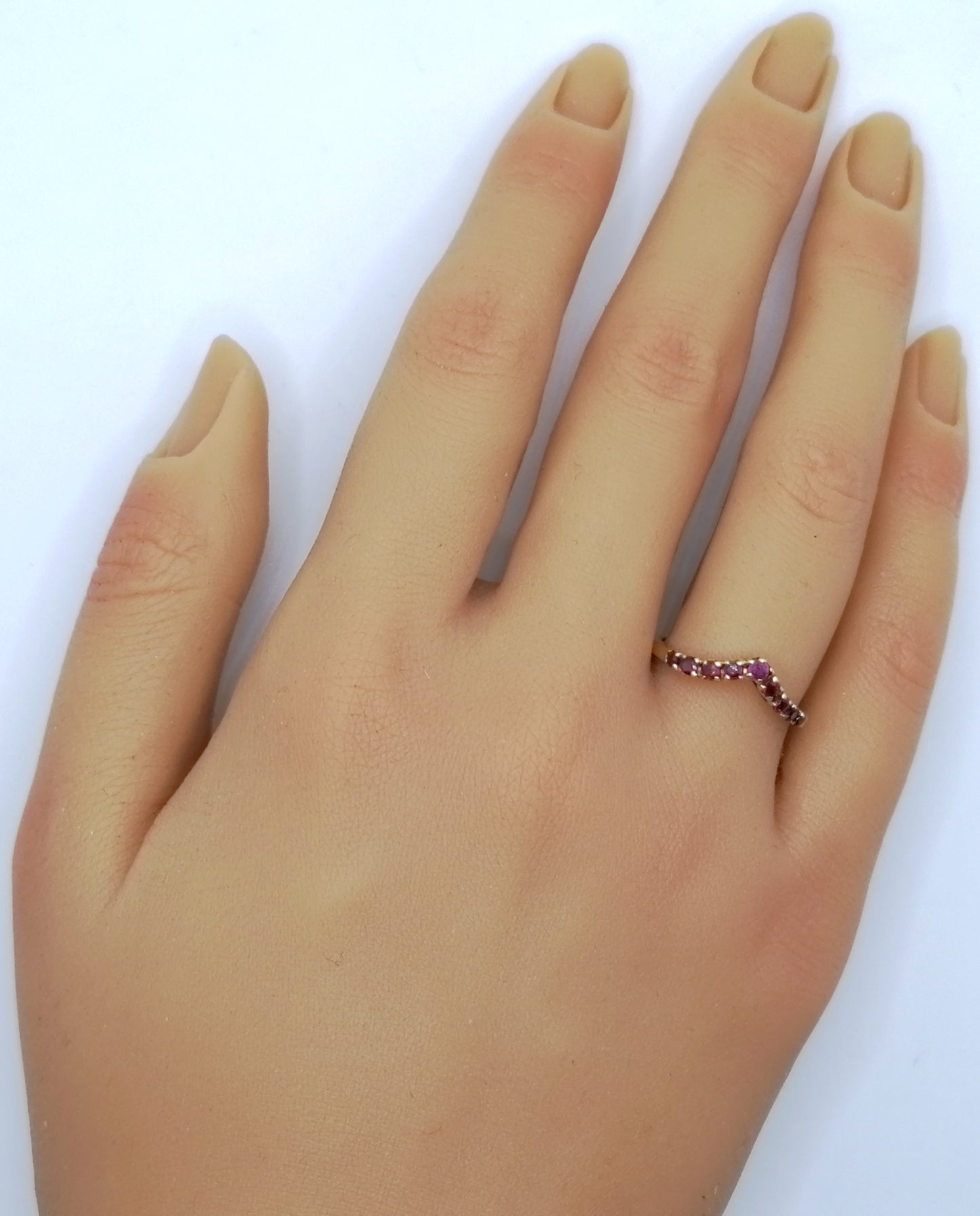 Ring Gold 585er mit Rubin Steinchen Gr. 53