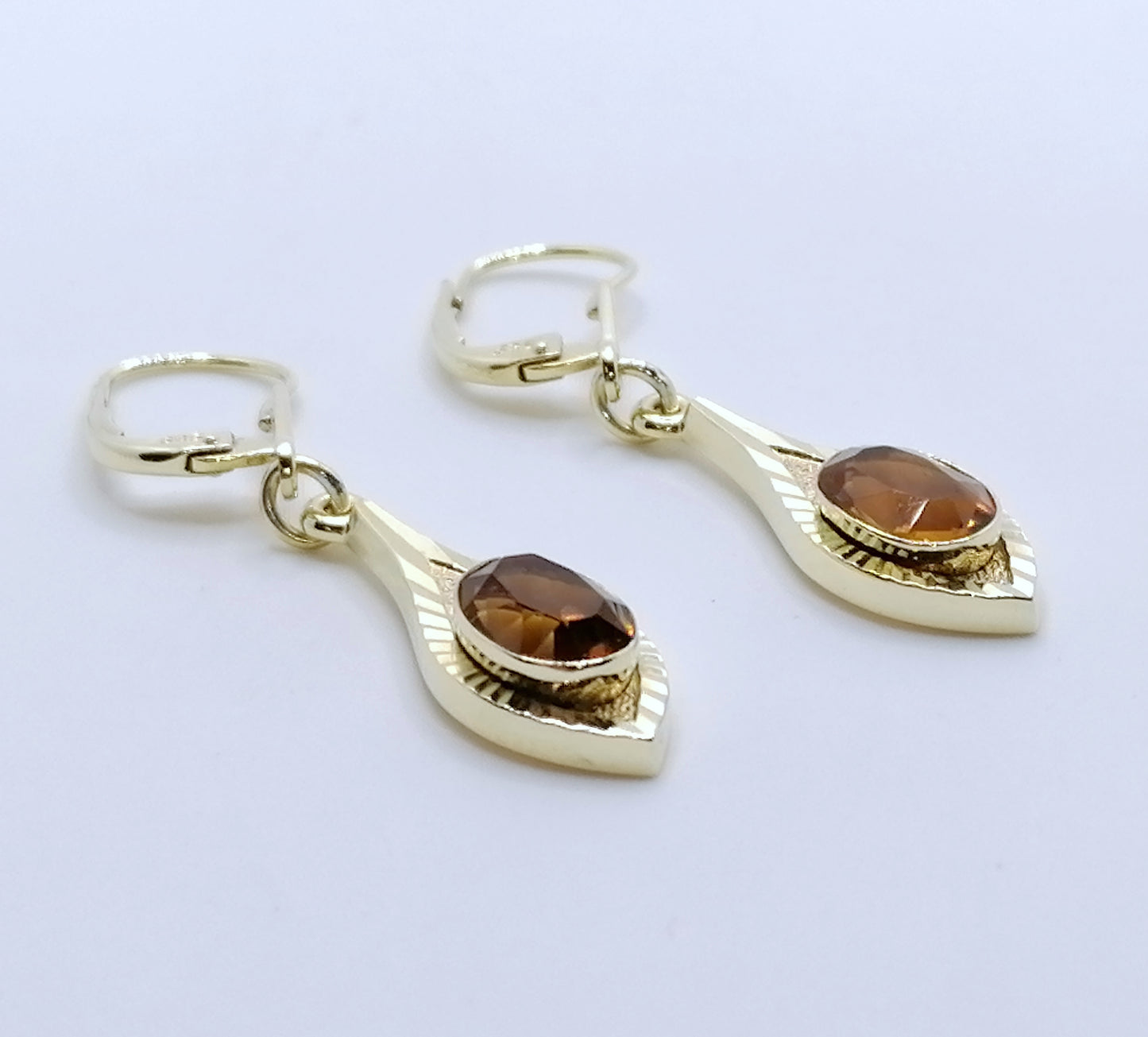 Ohrringe 585er Gold mit Citrin