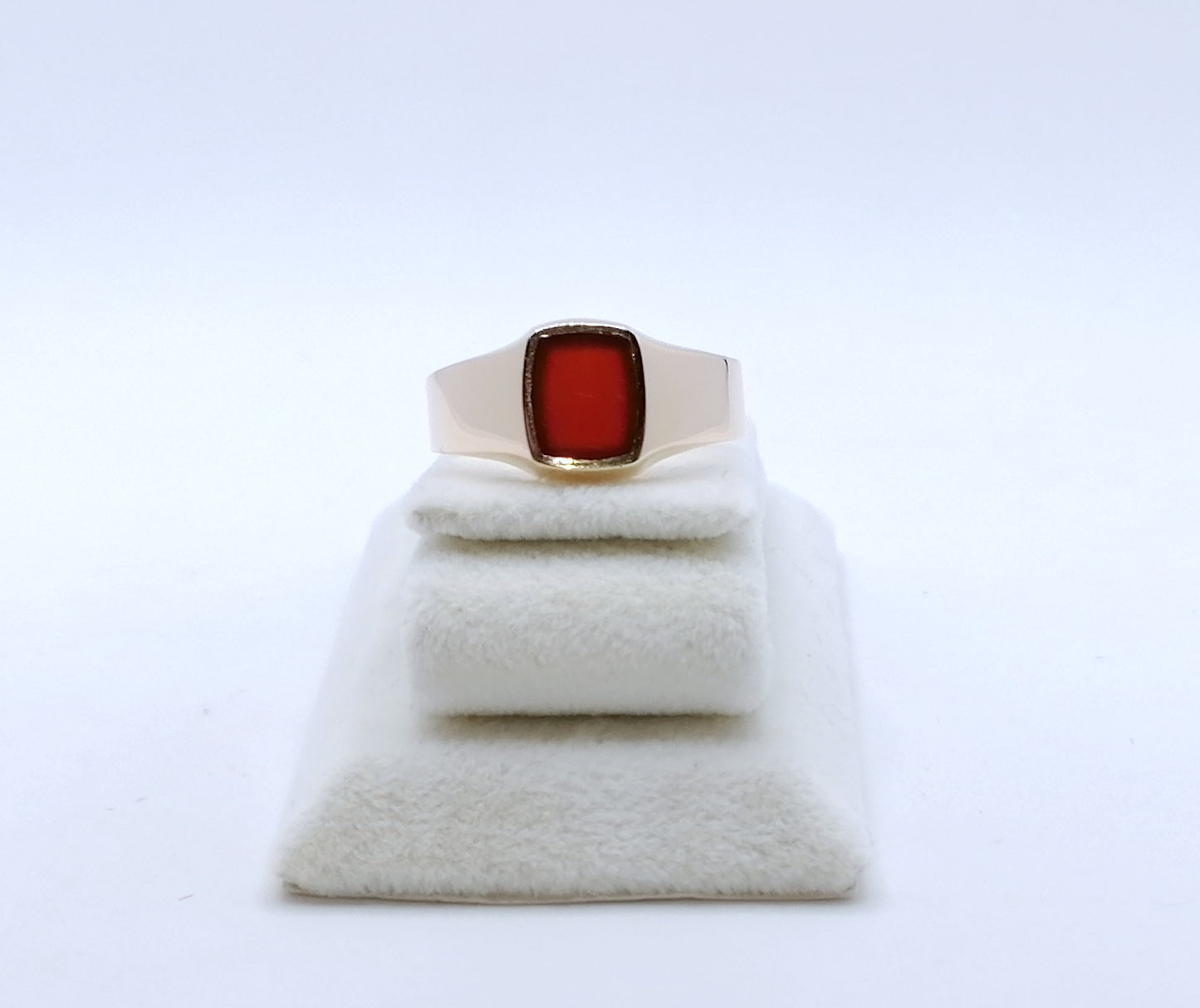 Ring Rotgold 333er mit Karneol Platte Siegelring Gr. 66