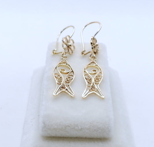 Ohrringe 585er Filigran Gelbgold