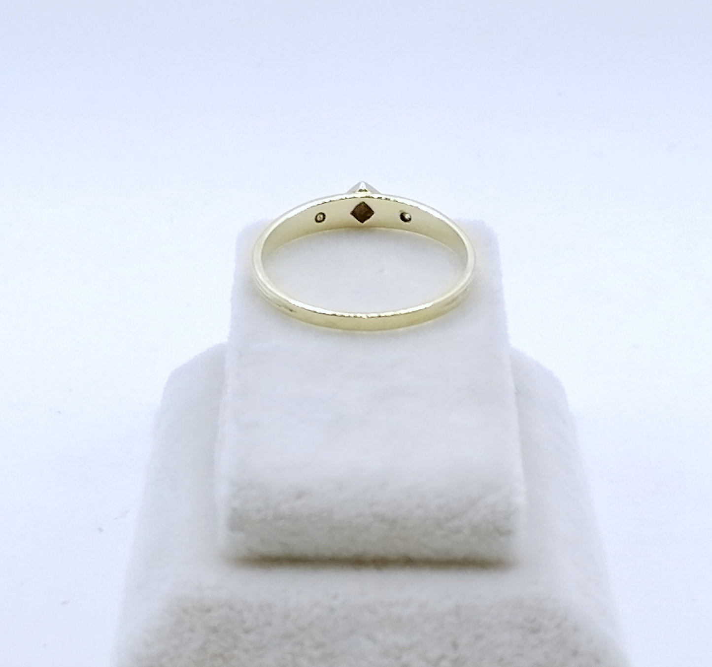 Ring Gold 585er mit Rubin und Diamantsplitter Gr. 53