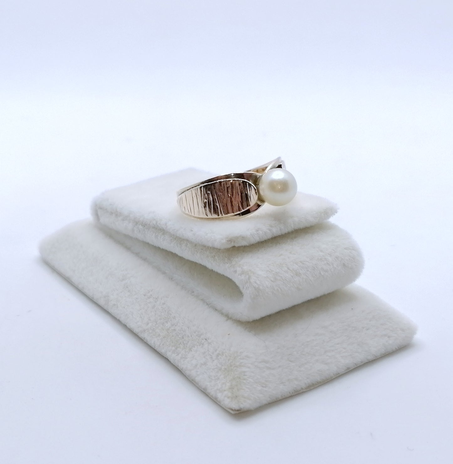 Ring Gold 333er vintage Perlenring Gr. 52