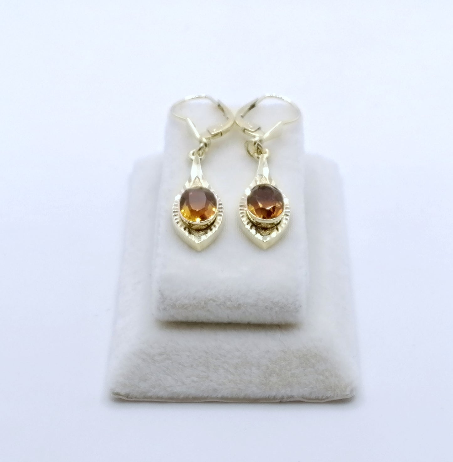 Ohrringe 585er Gold mit Citrin
