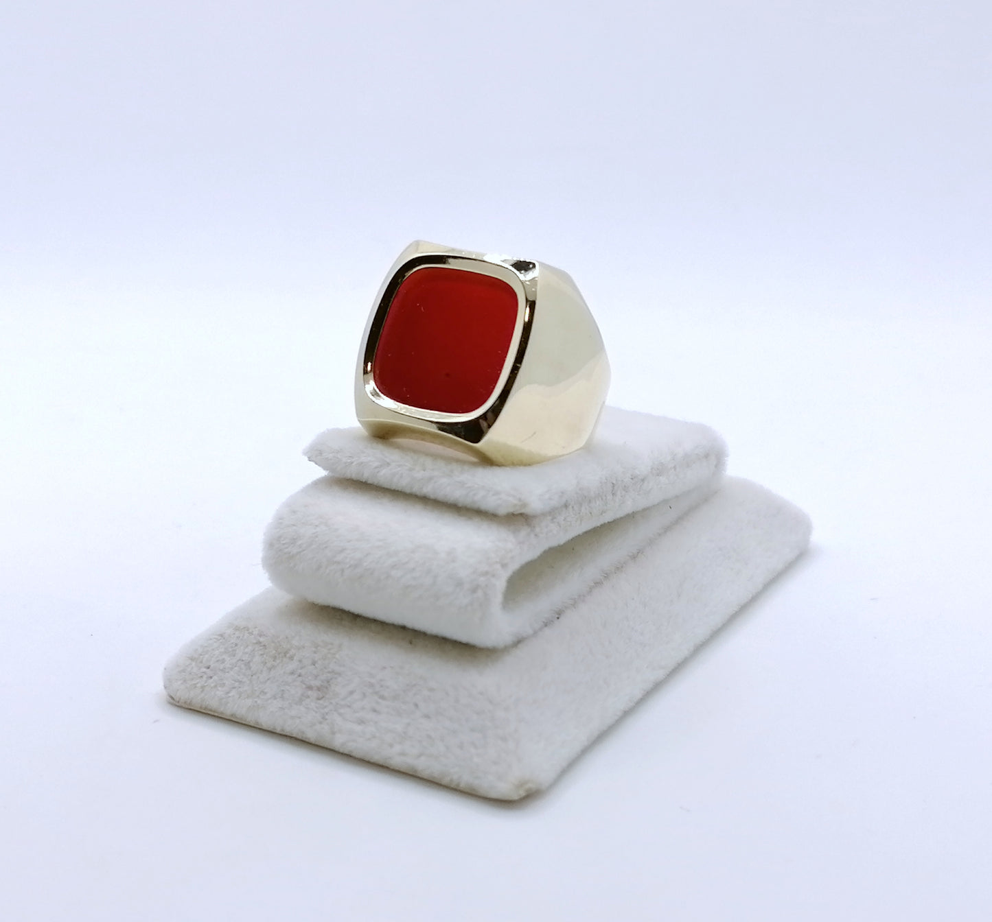 Ring Gold 333er mit Karneol Platte Siegelring Gr. 56