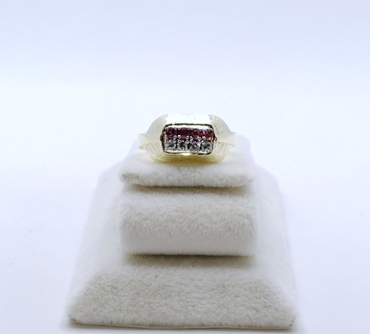 Ring Gold 585er mit Rubinen und Brillanten Gr. 50