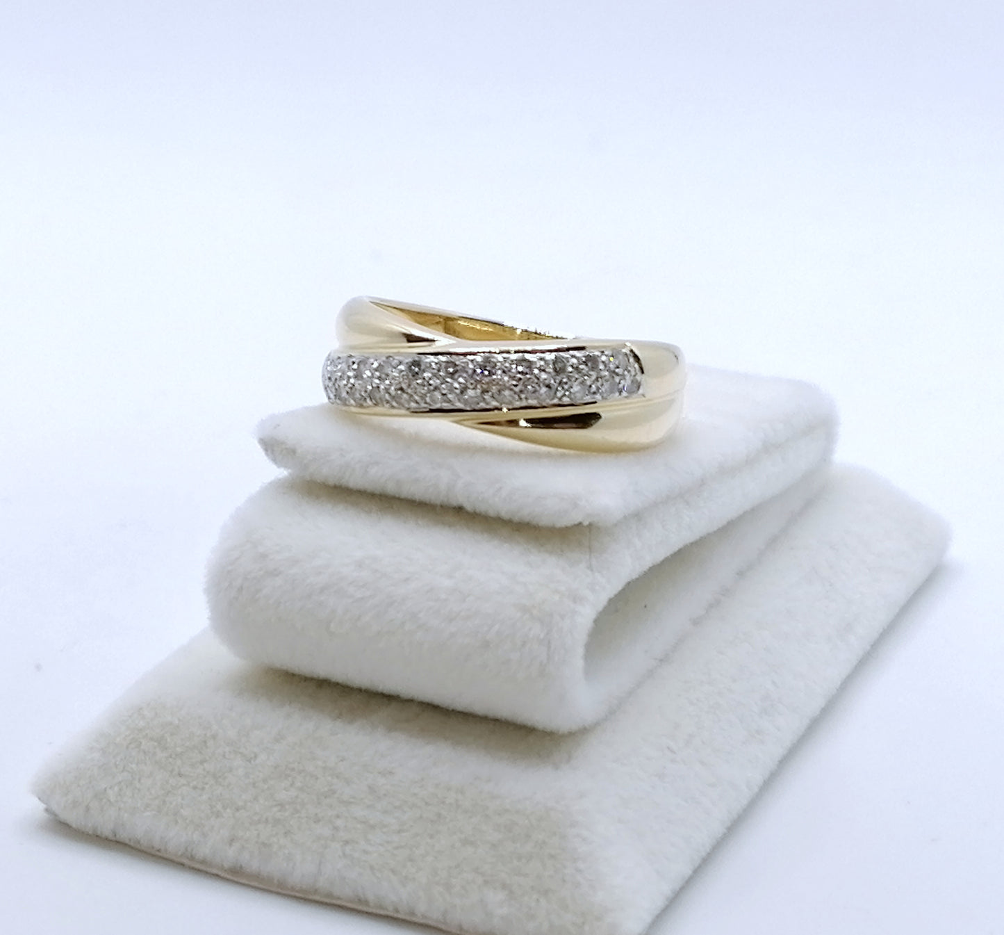 Ring Gold 585er mit funkelnden Diamanten Gr. 57