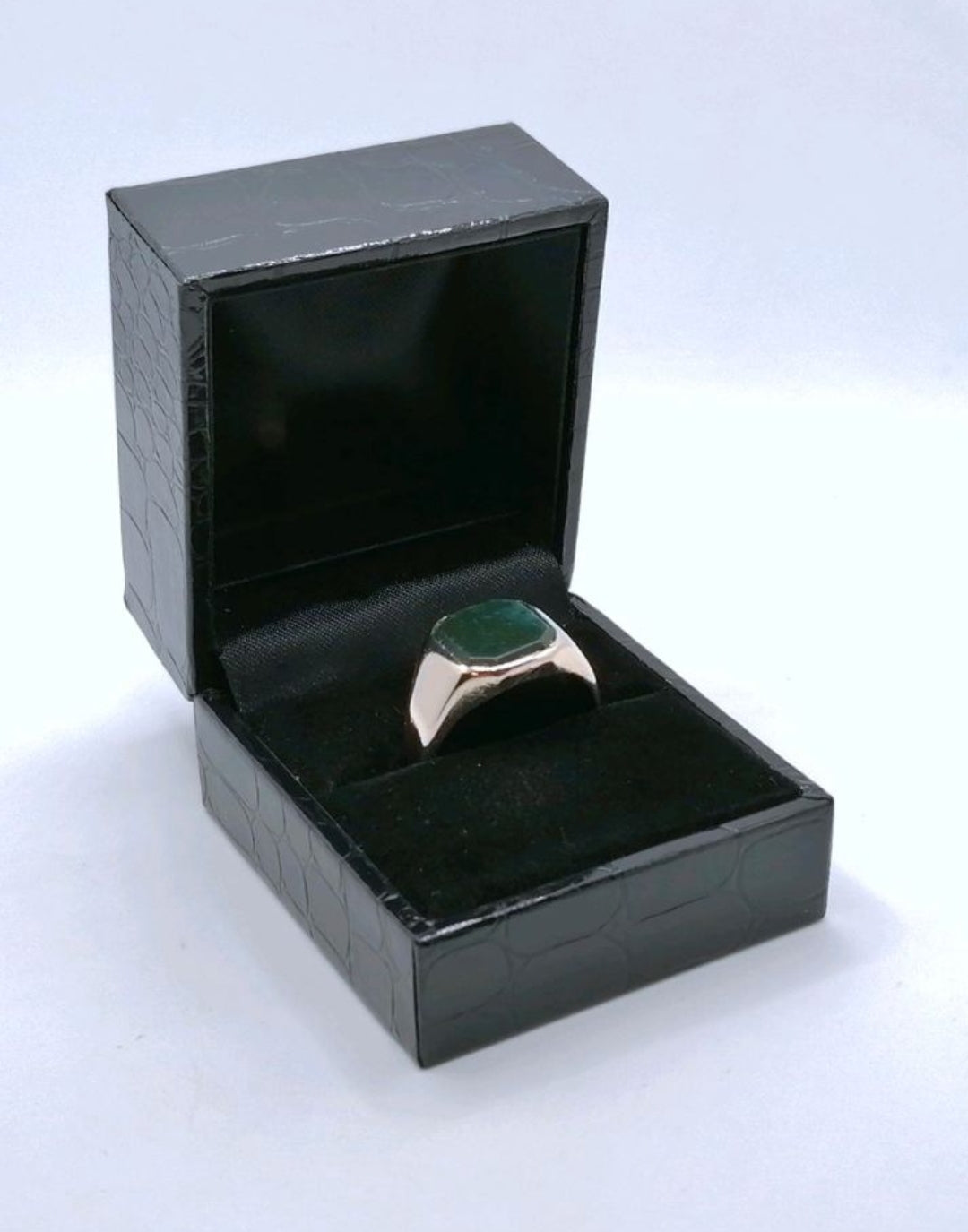 Vintage Ring Gold 585er Siegelring mit Heliotrop Gr. 60